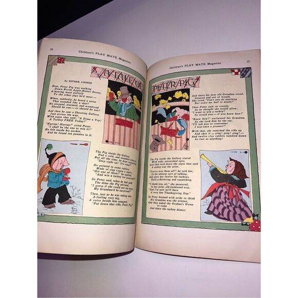Children's Play Mate Vintage Magazine THANKSGIVING  November 1939 - Picture 9 of 12